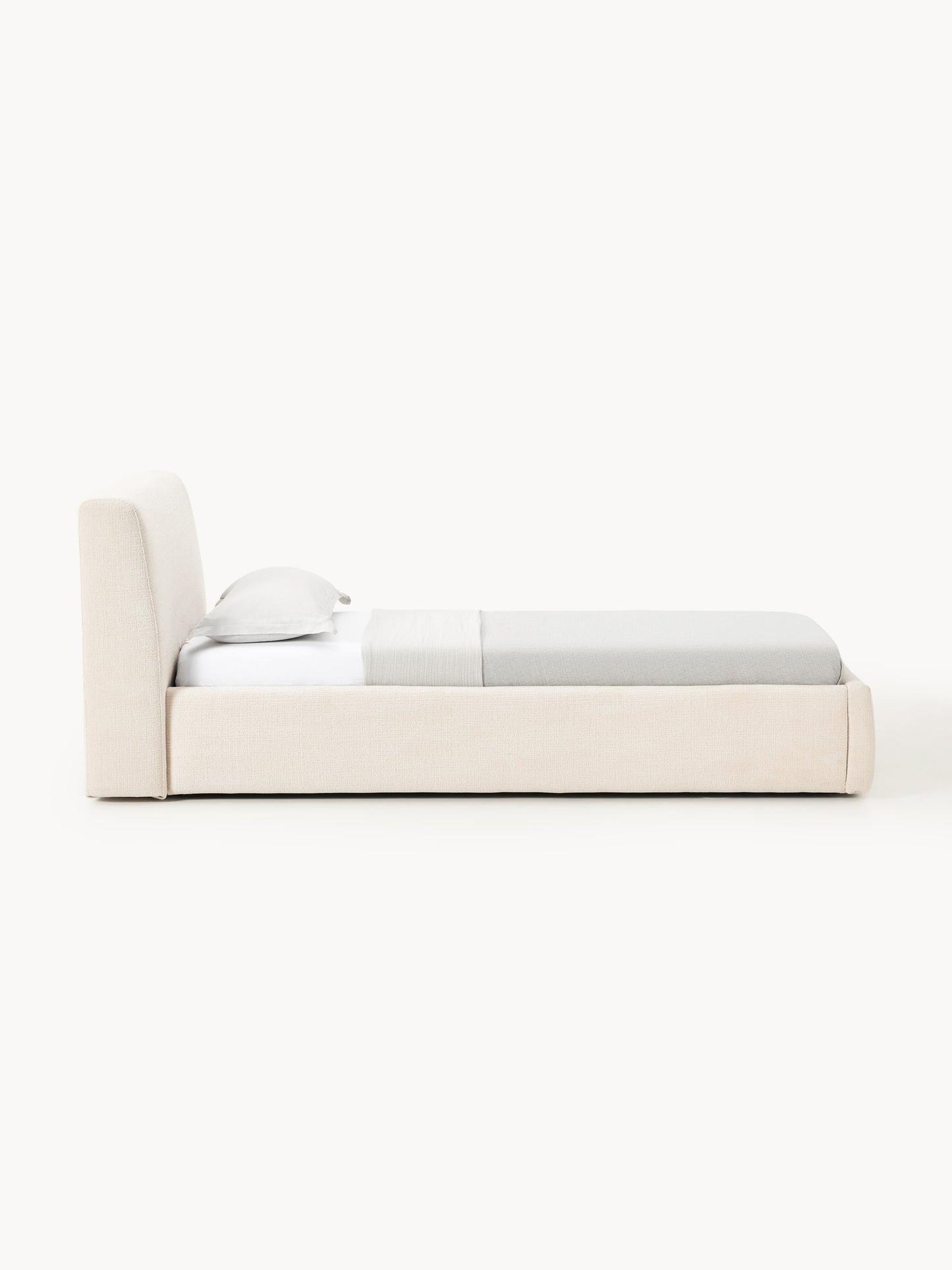 Gepolstertes Einzelbett Cloud mit Stauraum