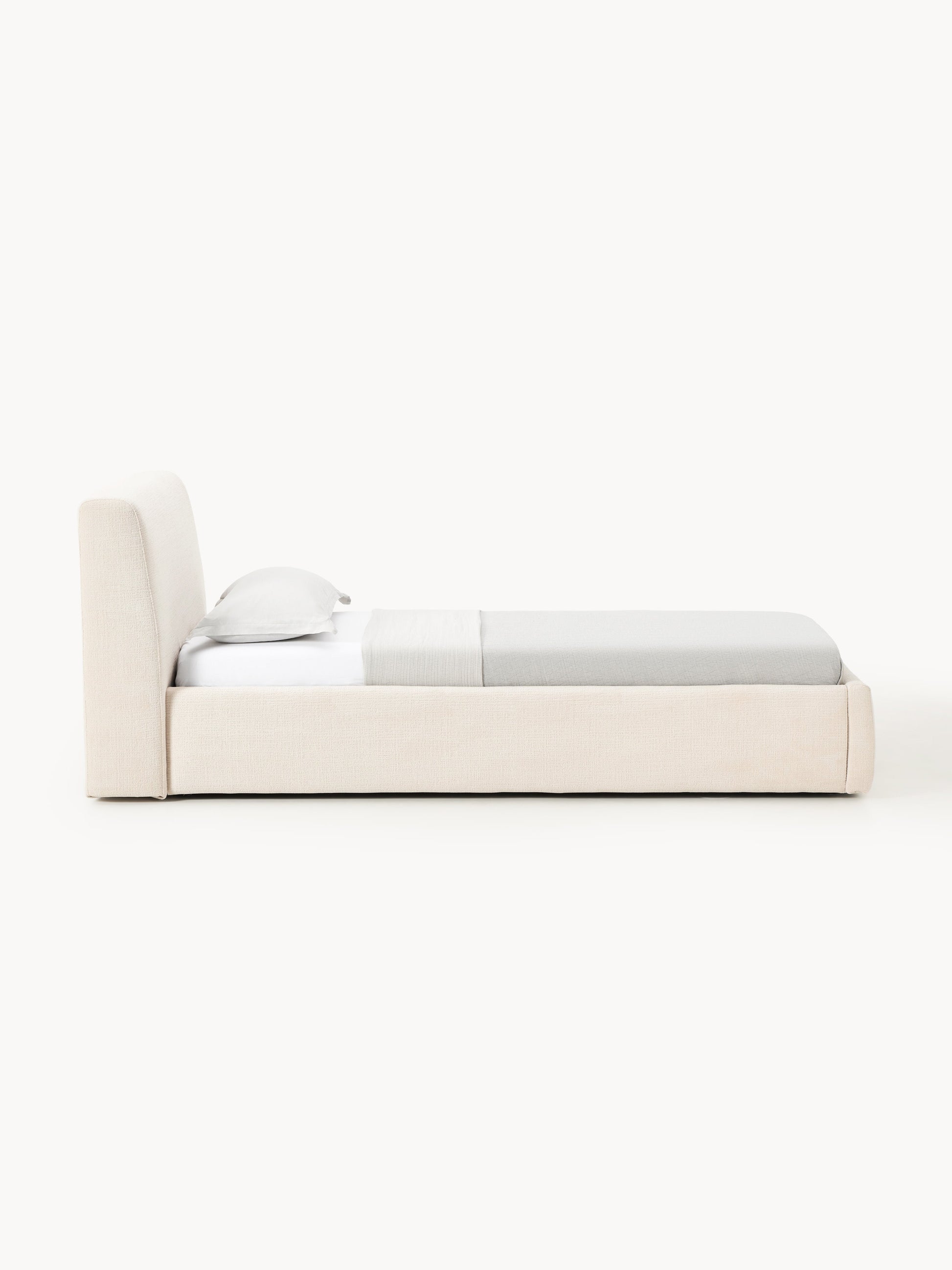 Gepolstertes Einzelbett Cloud mit Stauraum