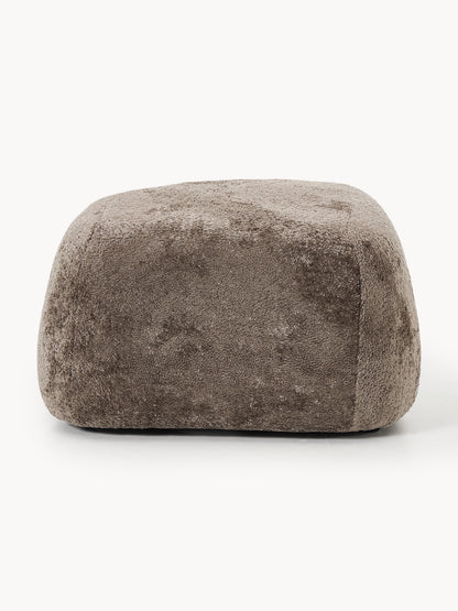 Ovaler Sofa-Hocker Wolke aus Teddy-Bouclé