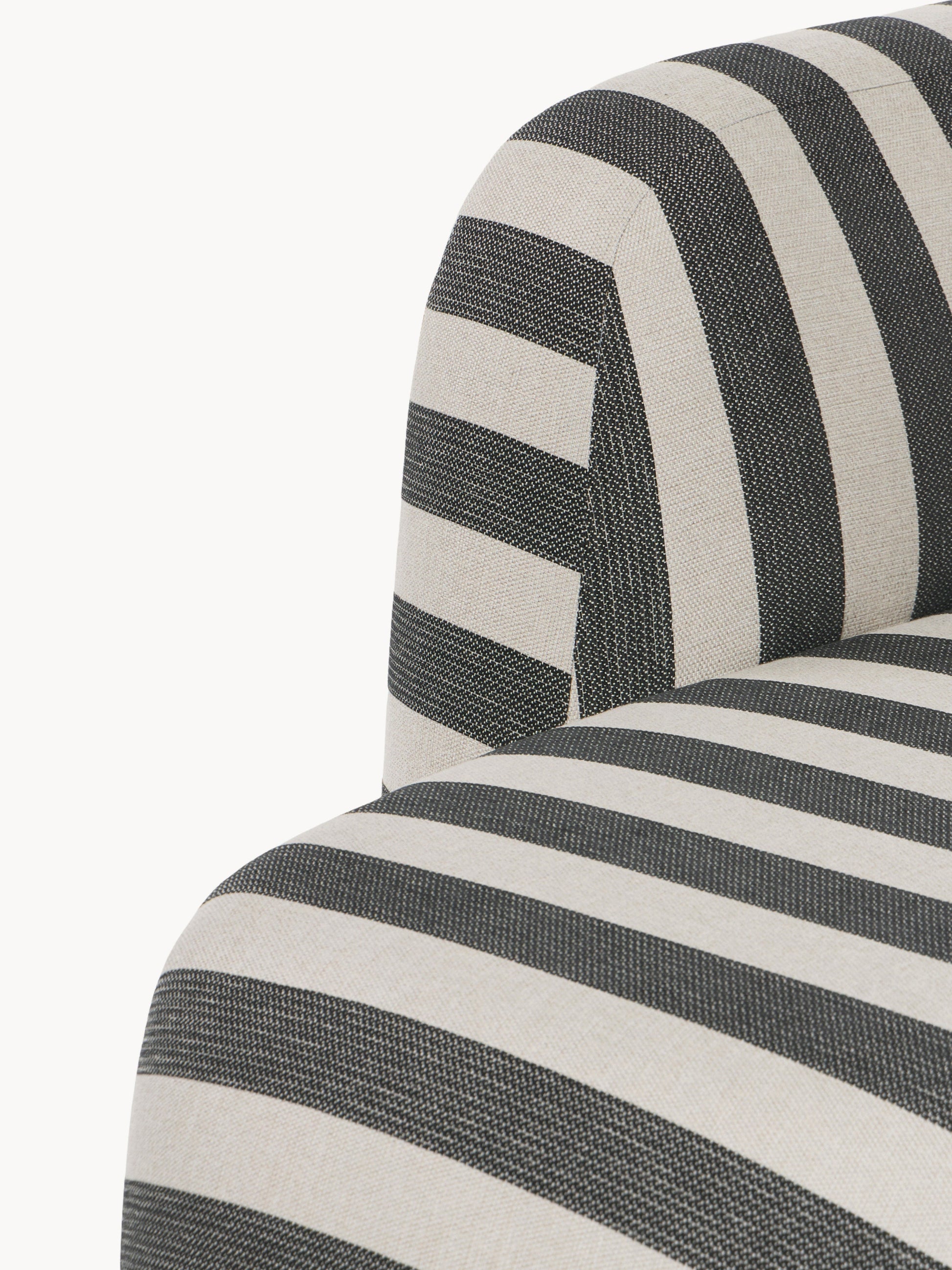 Gestreiftes Modulares XL-Ecksofa Wolke (4-Sitzer) mit Chaiselongue