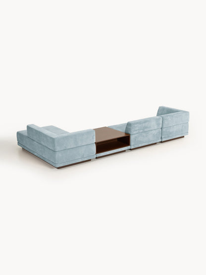 Modulares Ecksofa Colin (4-Sitzer) mit Couchtisch