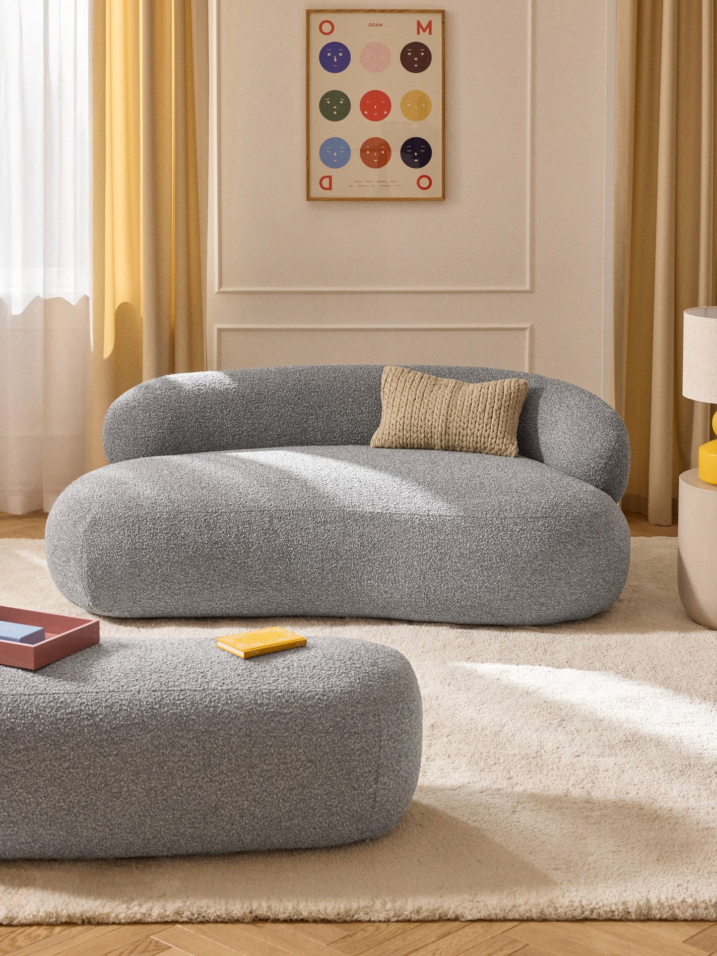 Bouclé-Sofa Alba (2-Sitzer)