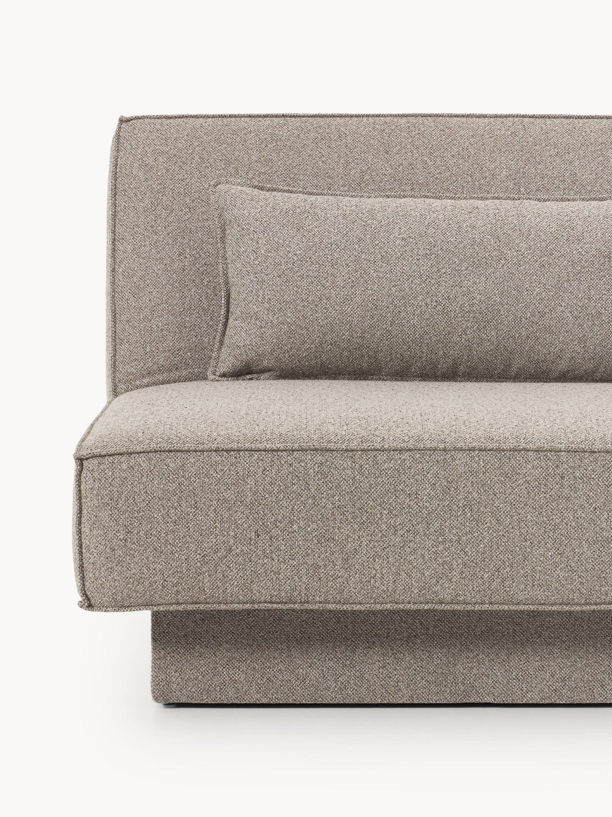 Bouclé-Schlafsofa David mit Stauraum