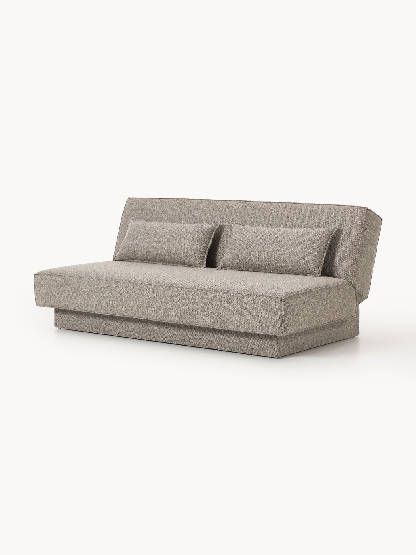 Bouclé-Schlafsofa David mit Stauraum
