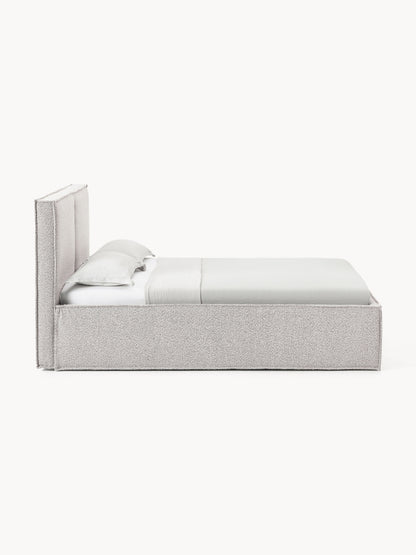 Bouclé-Polsterbett Dream mit Stauraum