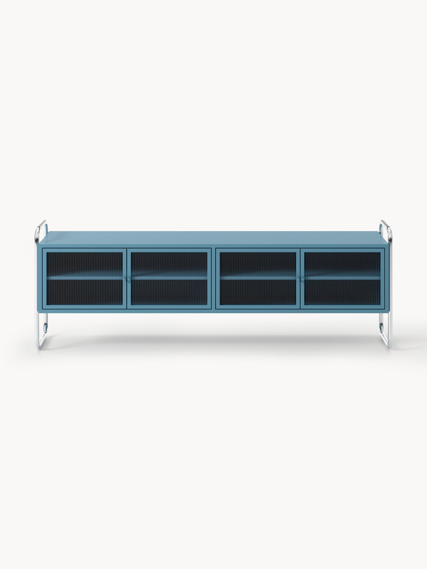 Metall-Lowboard Robyn mit Glas-Front