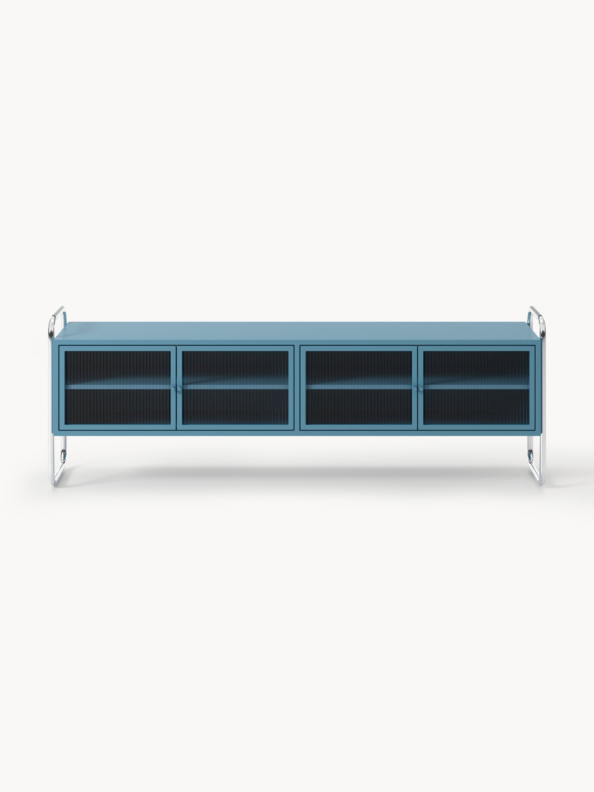 Metall-Lowboard Robyn mit Glas-Front