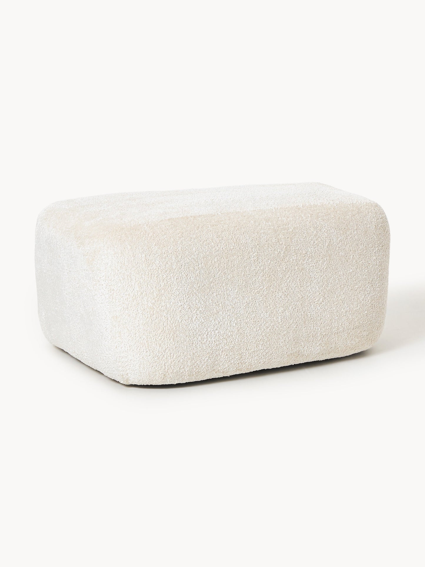 Galeriebild 1 - Großer Sofa-Hocker Wolke aus Teddy-Bouclé