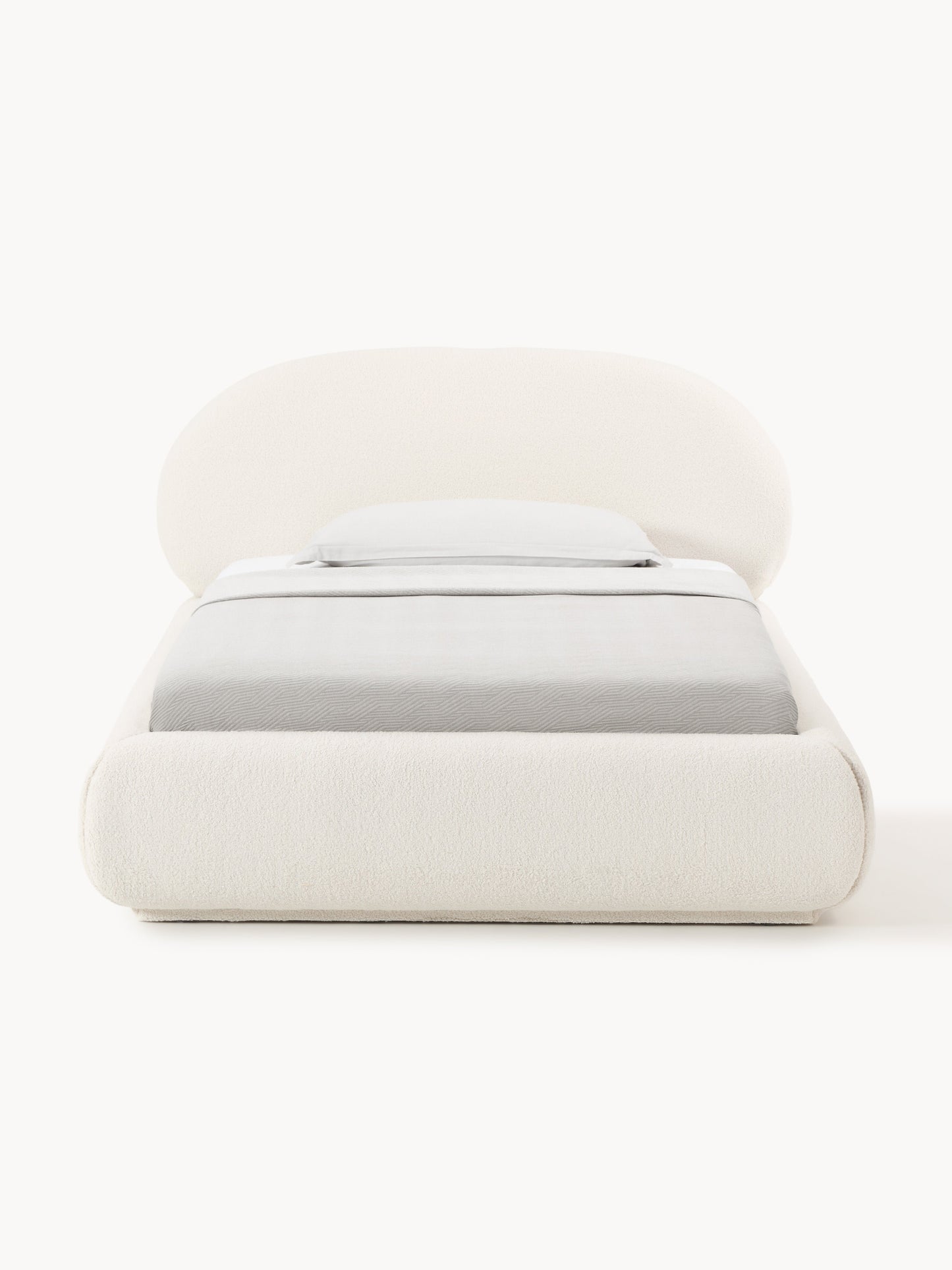 Teddy-Polster-Einzelbett Alba mit Stauraum