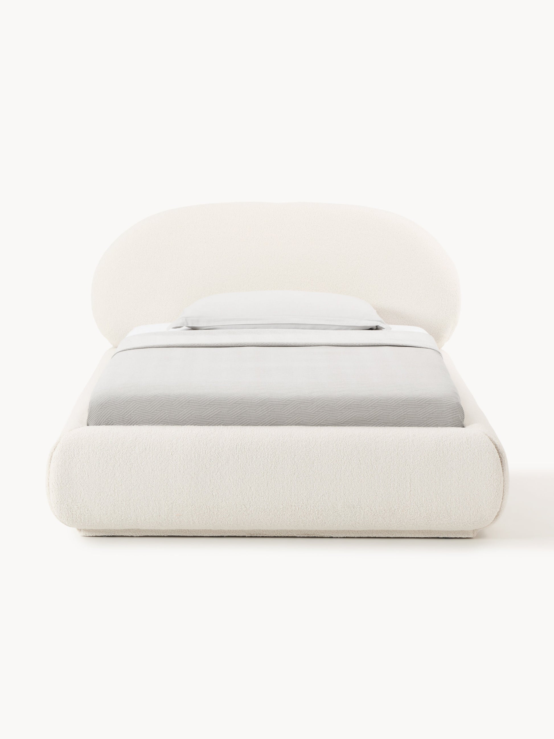 Teddy-Polster-Einzelbett Alba mit Stauraum