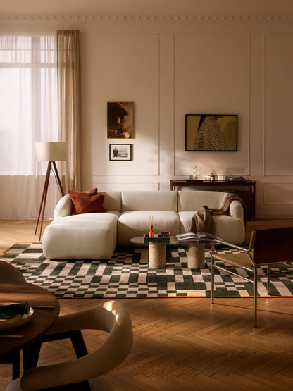 Modulares Bouclé-Ecksofa Sofia (3-Sitzer)