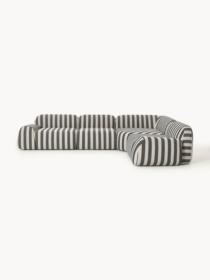Galeriebild 1 - Modulares Gestreiftes Ecksofa Wolke (4-Sitzer)