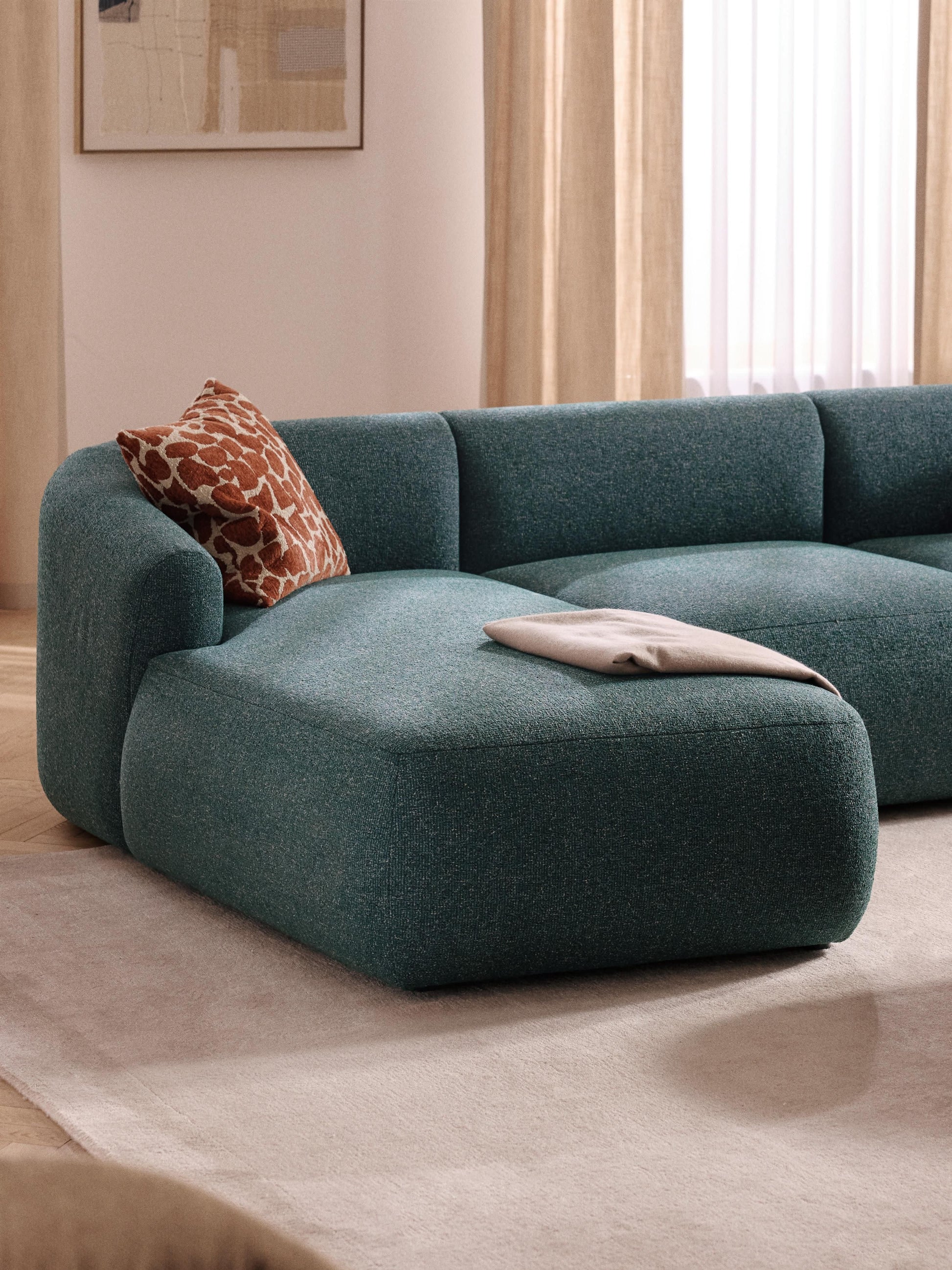 Bouclé-Chaise-Eckmodul Sofia