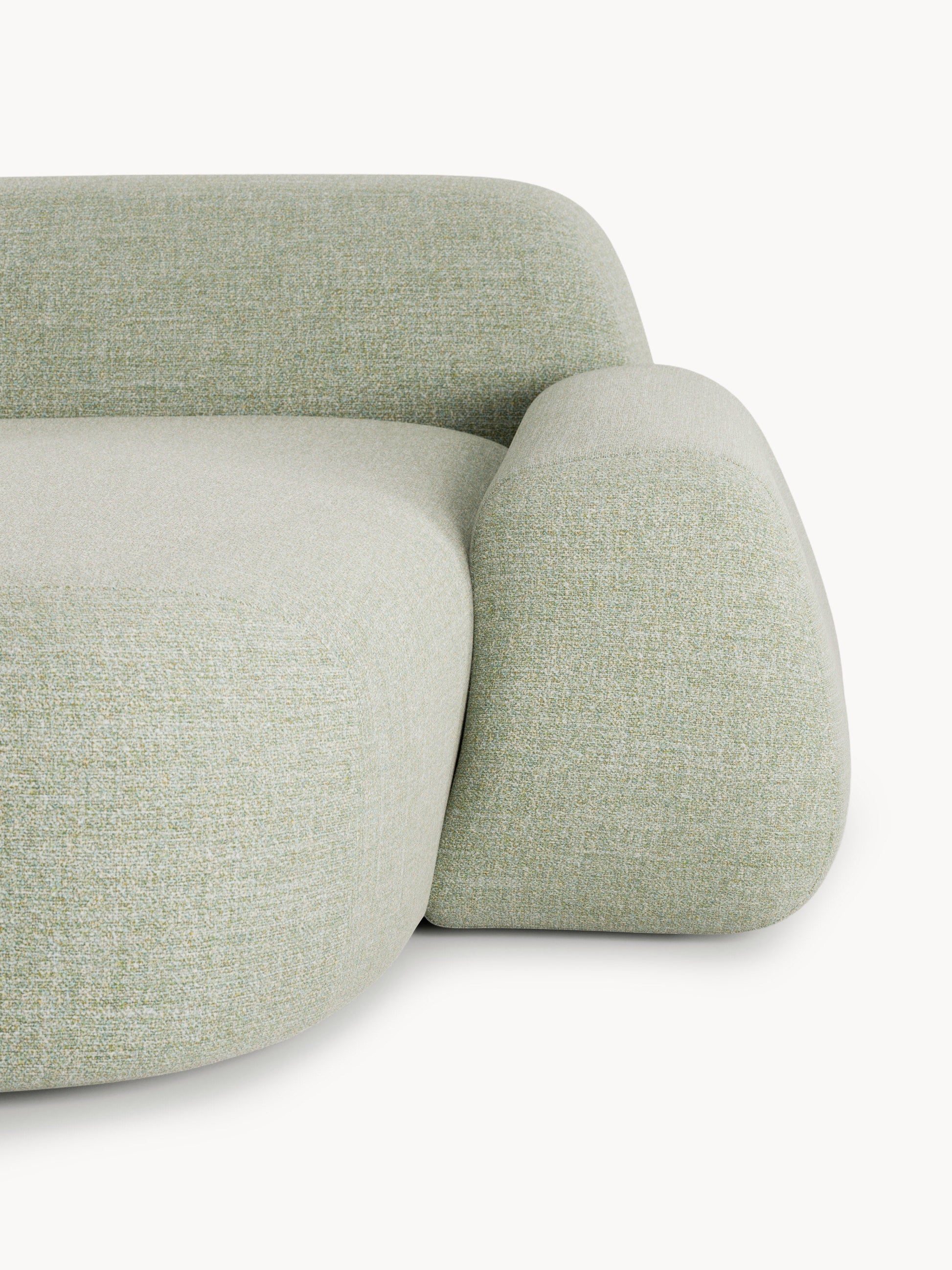 Modulares Bouclé-Ecksofa Wolke (4-Sitzer)