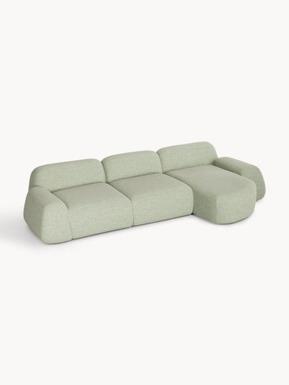 Modulares Bouclé-Ecksofa Wolke (4-Sitzer)
