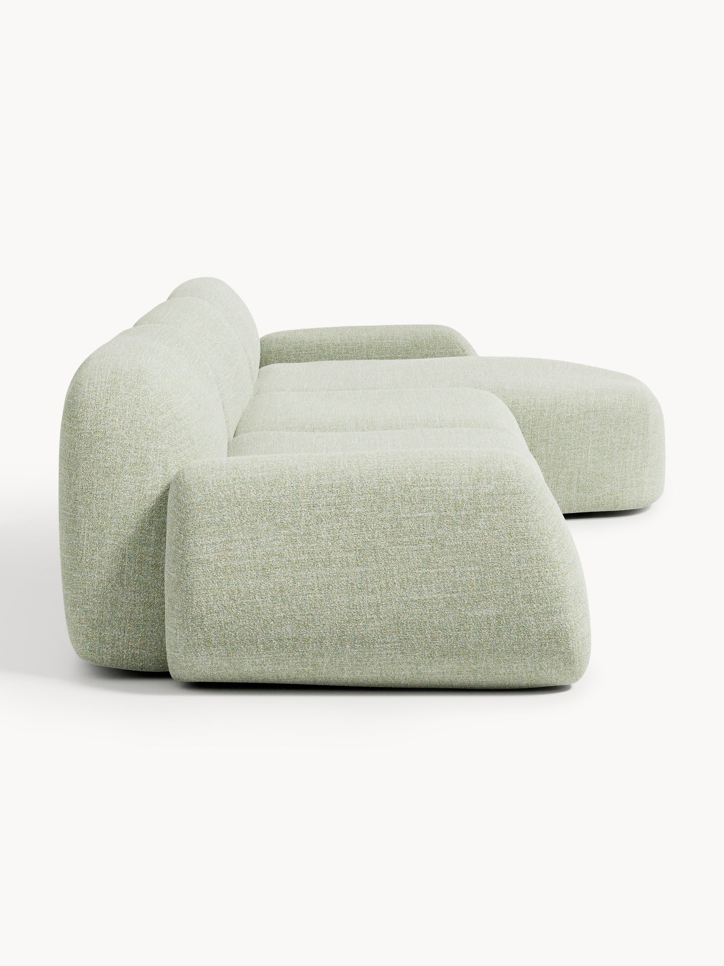 Modulares Bouclé-Ecksofa Wolke (4-Sitzer)