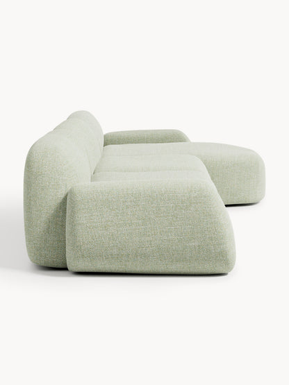 Modulares Bouclé-Ecksofa Wolke (4-Sitzer)