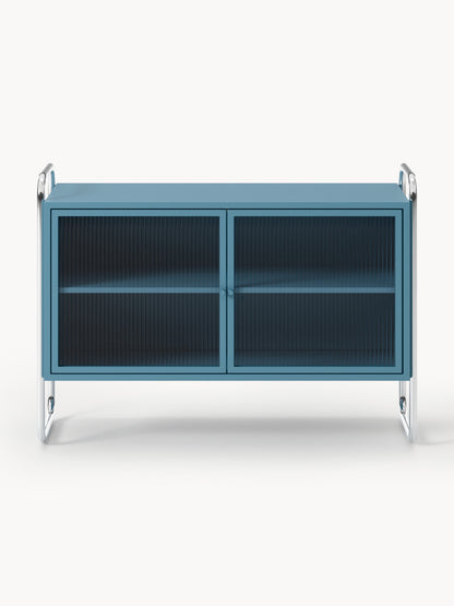 Metall-Sideboard Robyn mit Glas-Front