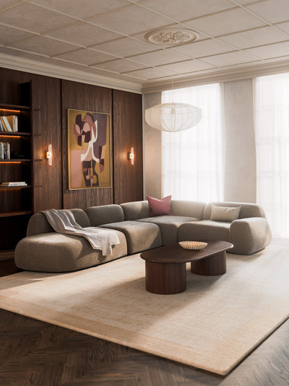 Modulares XL-Ecksofa Wolke mit Chaiselongue