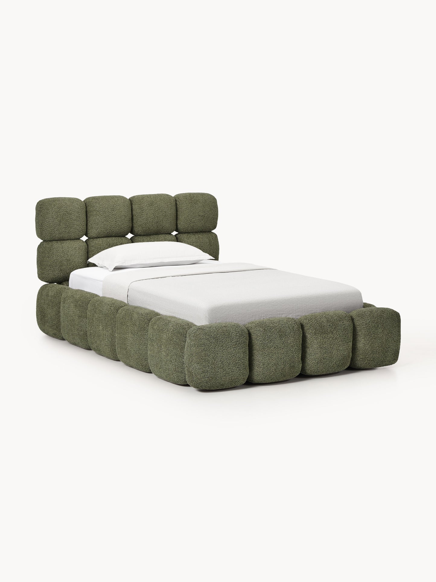 Galeriebild 1 - Einzelbett Tayla aus Teddy-Bouclé