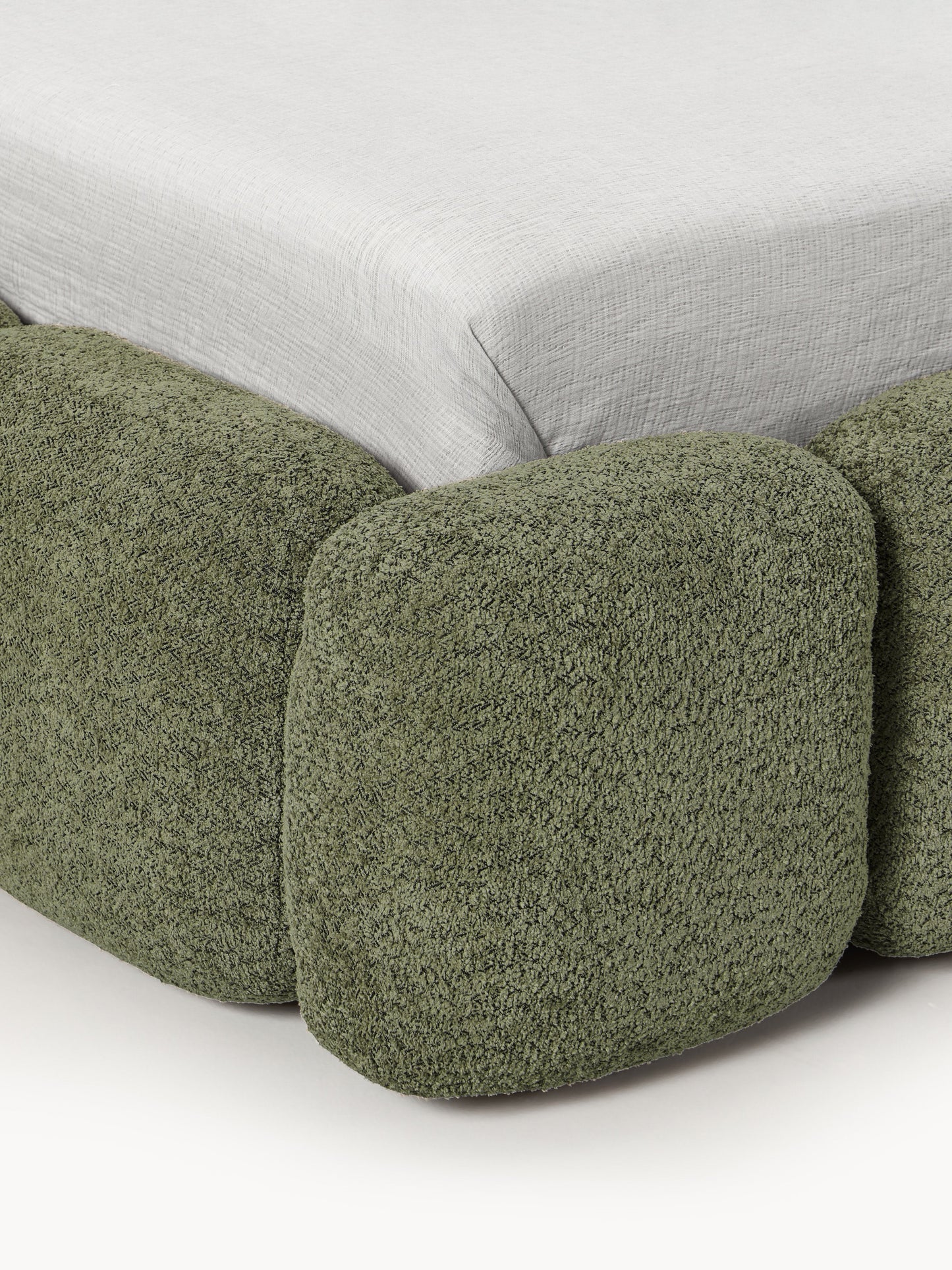 Einzelbett Tayla aus Teddy-Bouclé