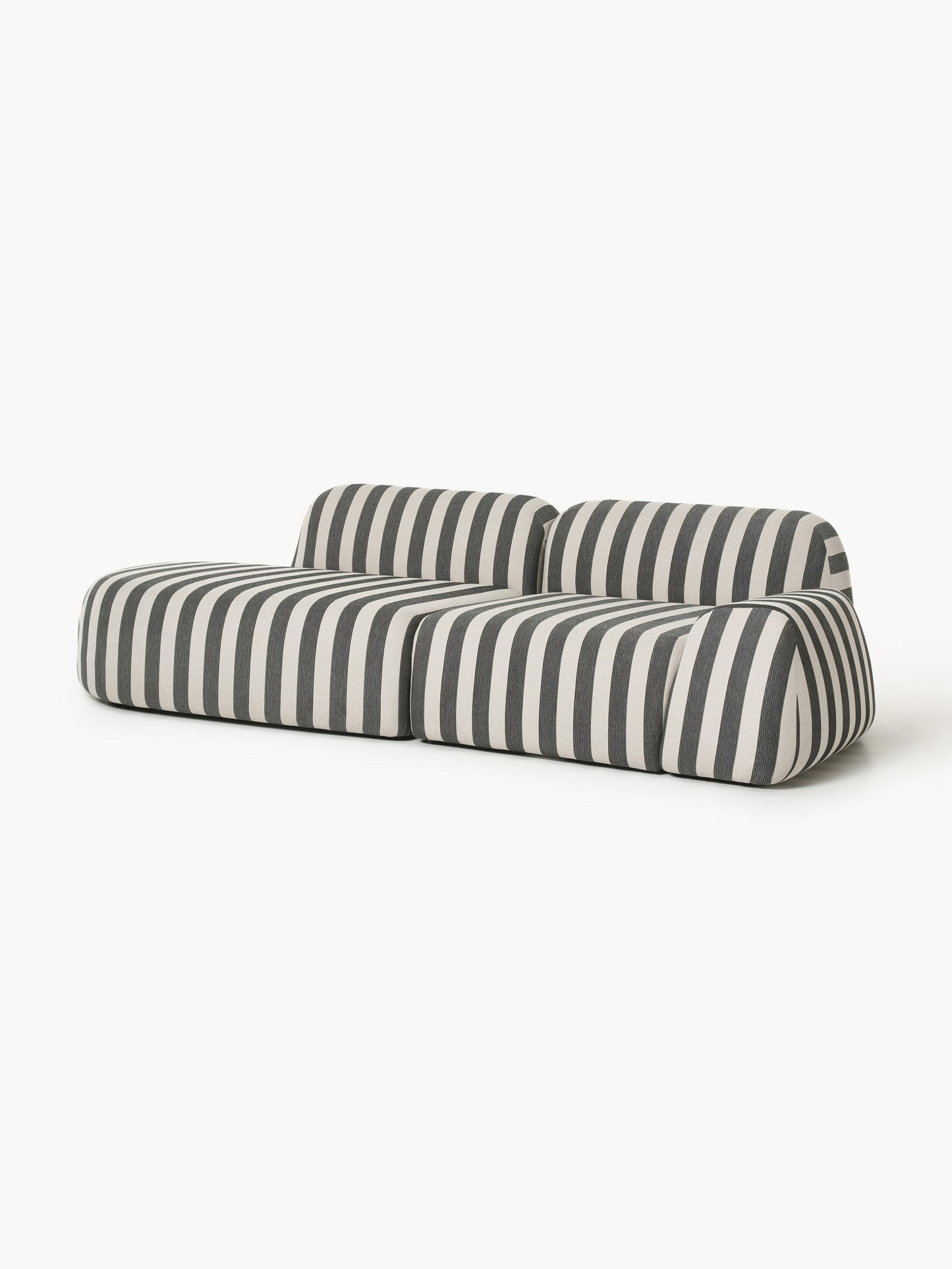 Modulare Gestreifte Chaise Wolke (3-Sitzer)