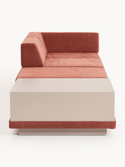 Modulares Sofa Colin (4-Sitzer) mit Couchtisch & Ottomane