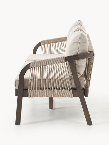 Garten-Loungesofa Lu (3-Sitzer) aus Akazienholz
