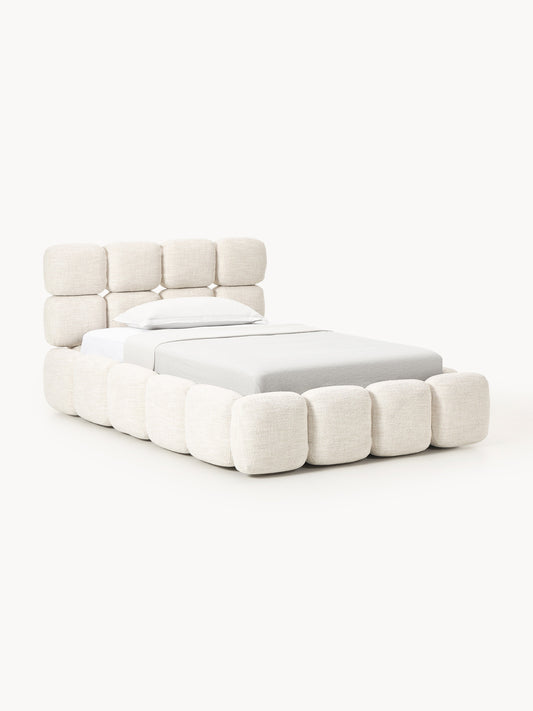 Galeriebild 1 - Einzelbett Tayla mit Stauraum aus Teddy-Bouclé
