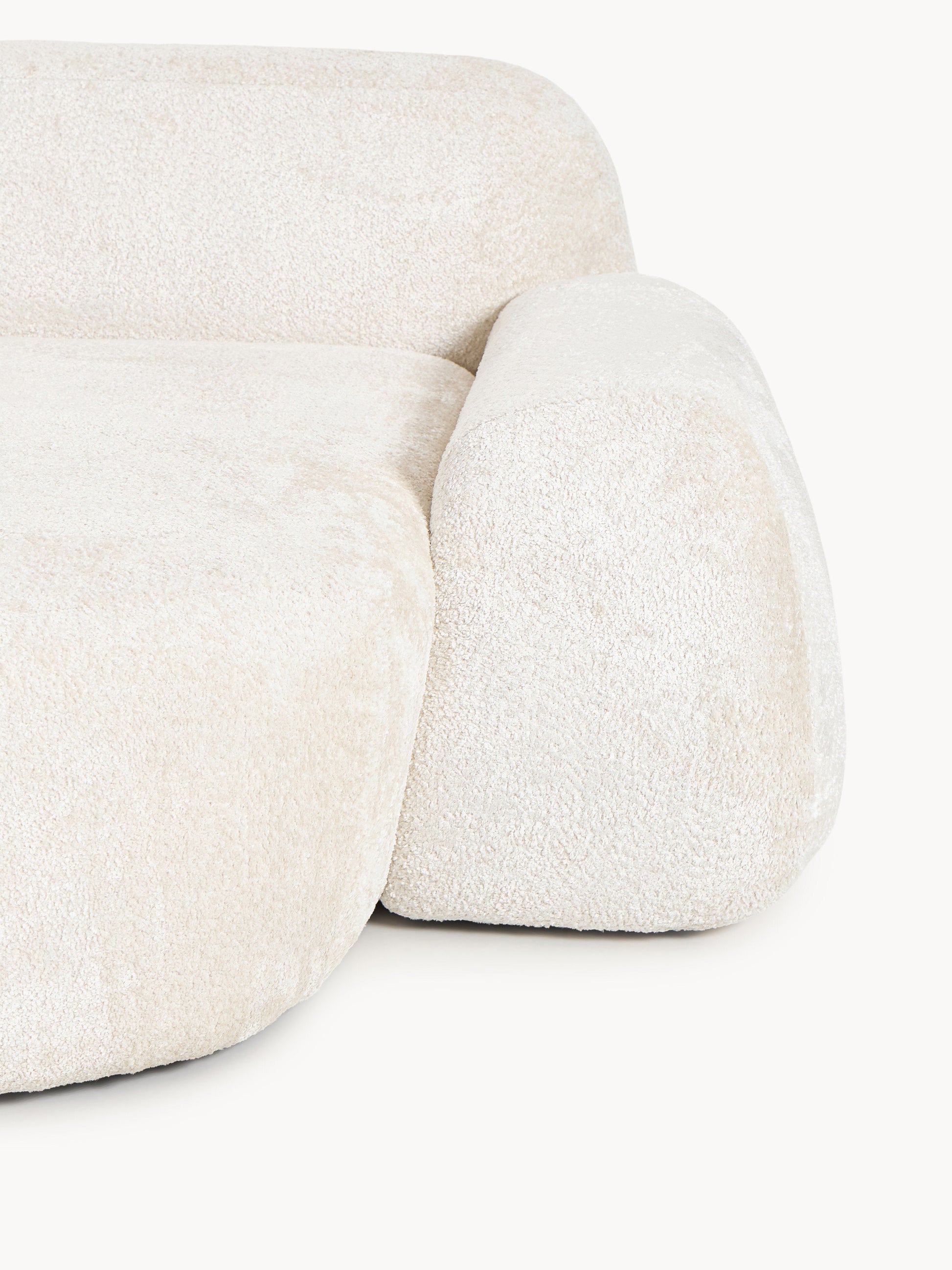 Modulares Teddy-Bouclé-Ecksofa Wolke (4-Sitzer) mit Chaiselongue