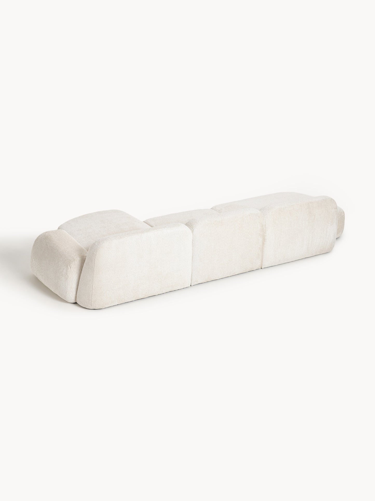 Modulares Teddy-Bouclé-Ecksofa Wolke (4-Sitzer) mit Chaiselongue