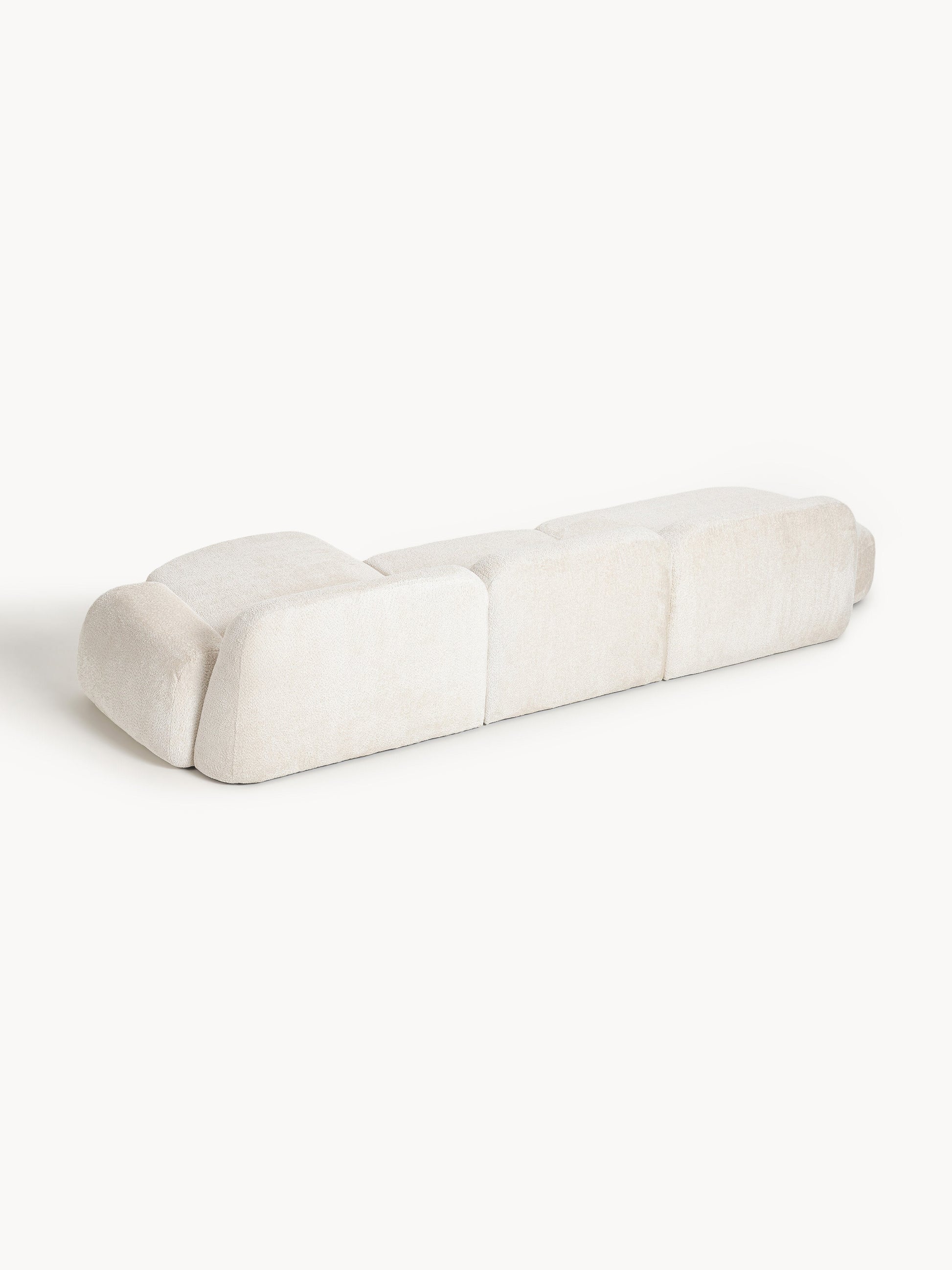 Modulares Teddy-Bouclé-Ecksofa Wolke (4-Sitzer) mit Chaiselongue
