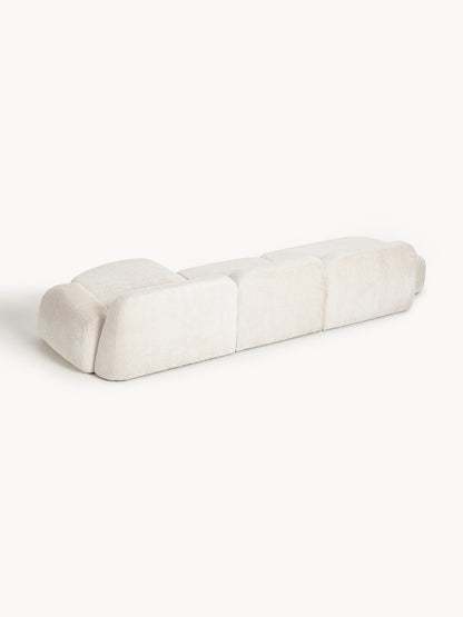 Modulares Teddy-Bouclé-Ecksofa Wolke (4-Sitzer) mit Chaiselongue
