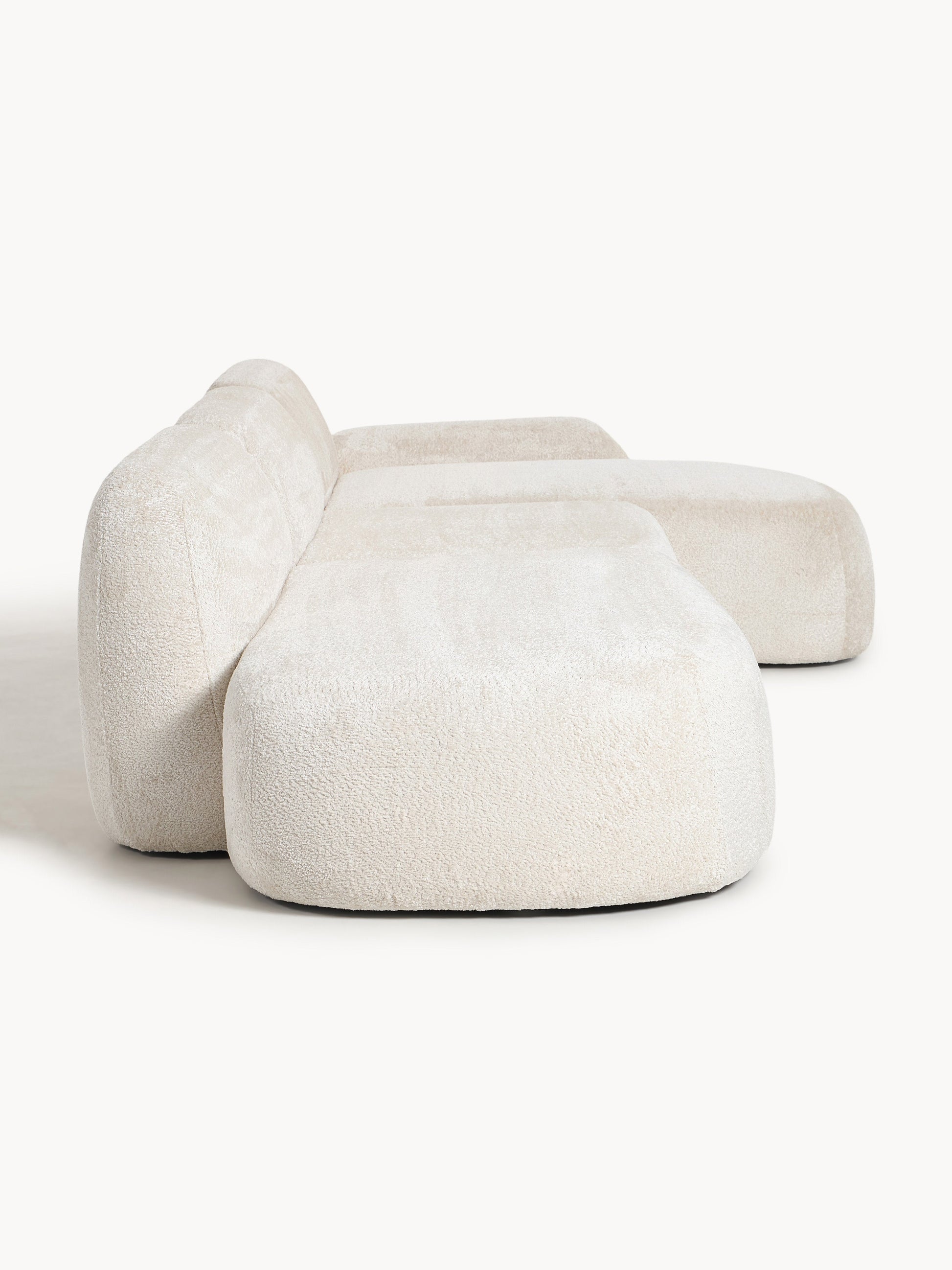 Modulares Teddy-Bouclé-Ecksofa Wolke (4-Sitzer) mit Chaiselongue
