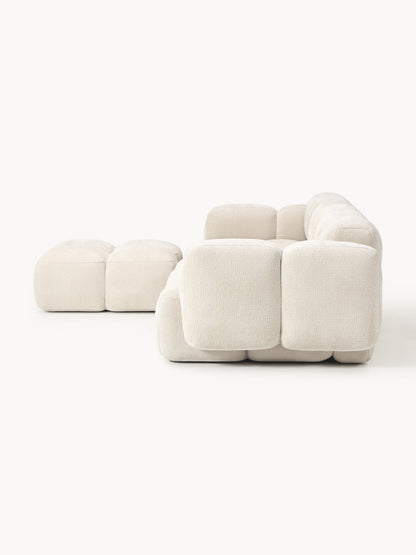 Modulares Sofa Tayla (4-Sitzer) mit Hocker (links/rechts)