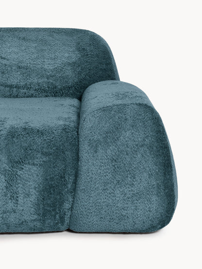 XL Modulares Teddy-Bouclé-Ecksofa Wolke mit Chaiselongue