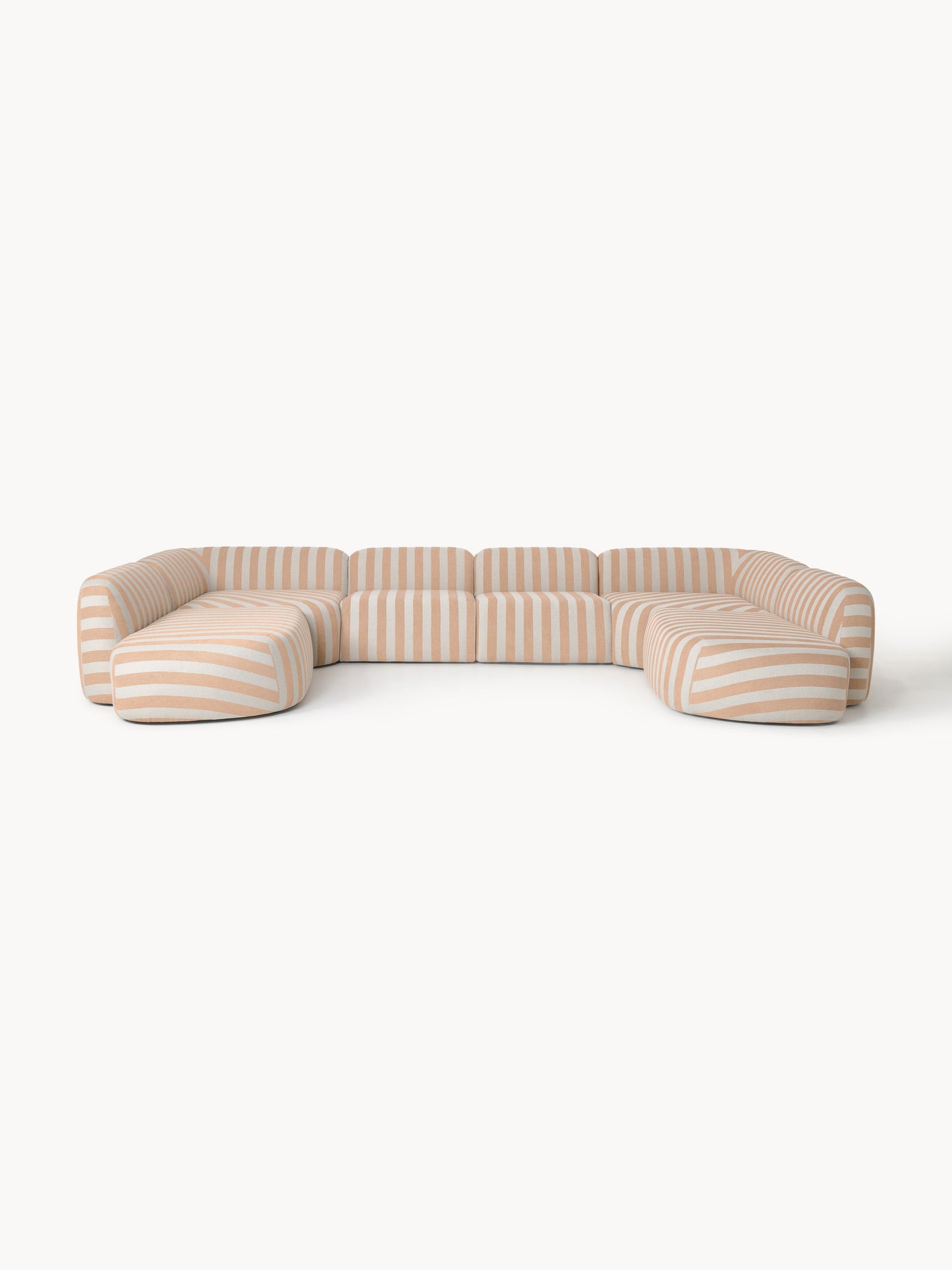 Modulares Gestreiftes XL-Sofa Wolke