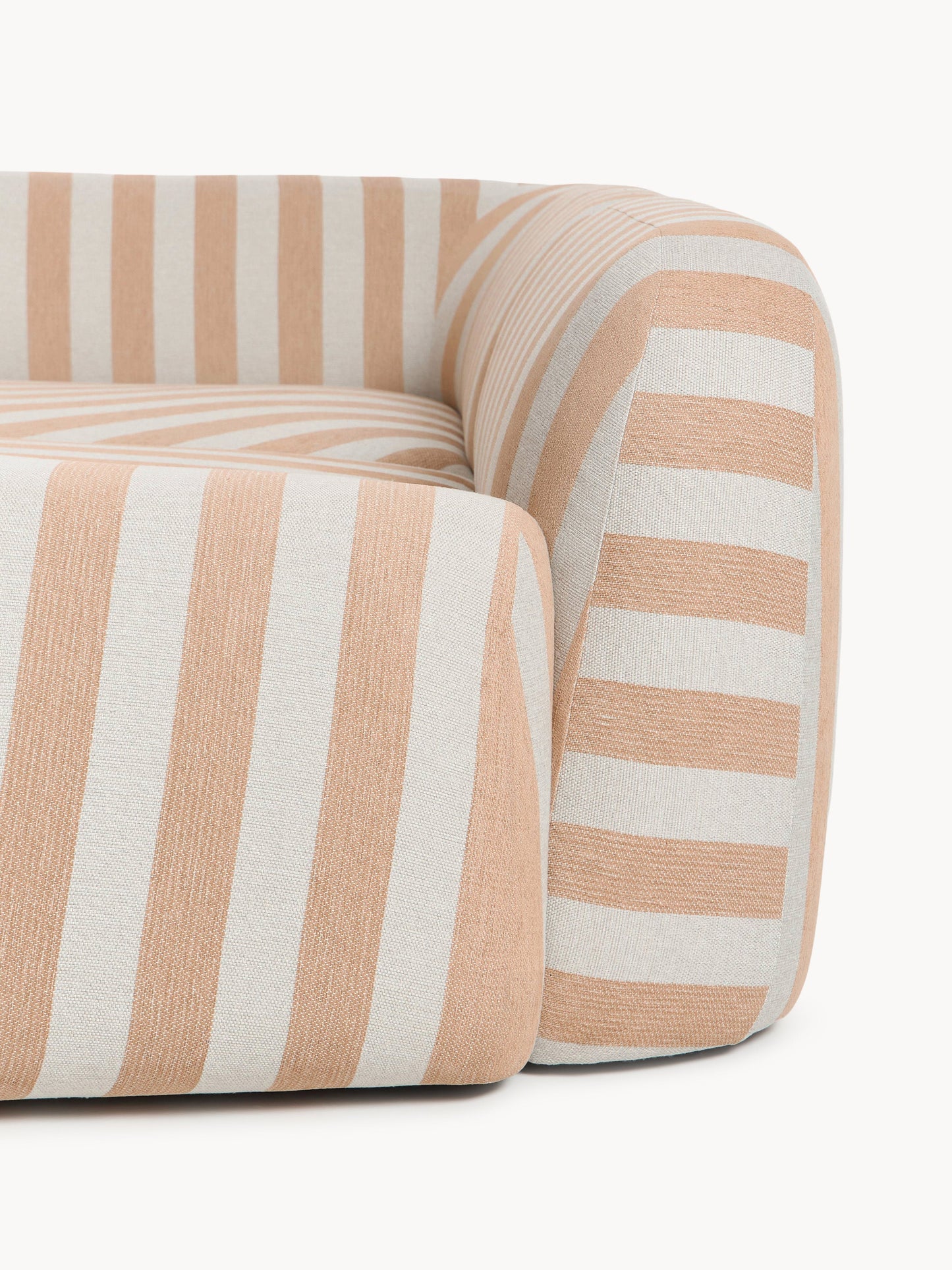 Modulares Gestreiftes Ecksofa Wolke (4-Sitzer) mit Chaiselongue