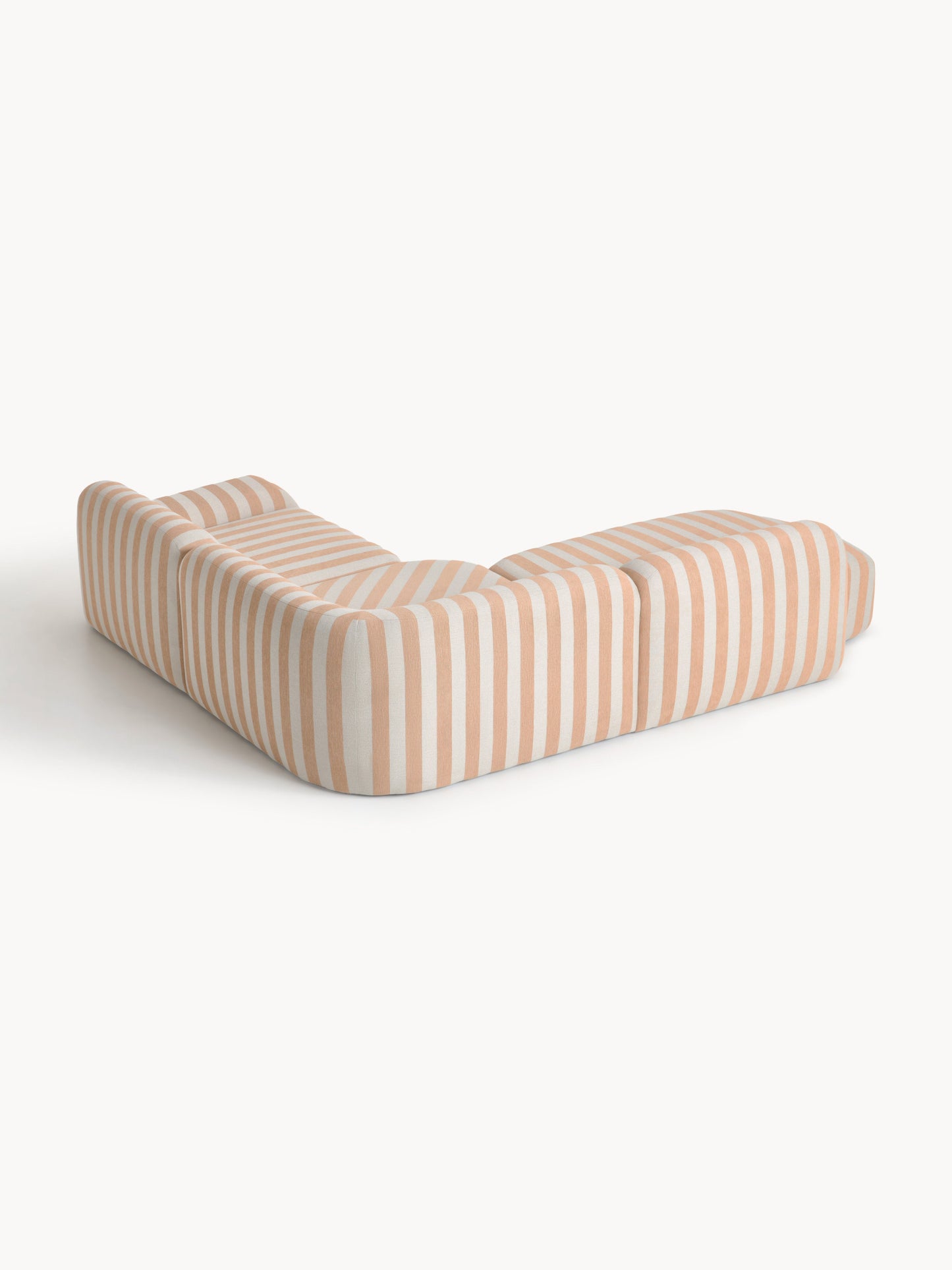 Modulares Gestreiftes Ecksofa Wolke (4-Sitzer) mit Chaiselongue