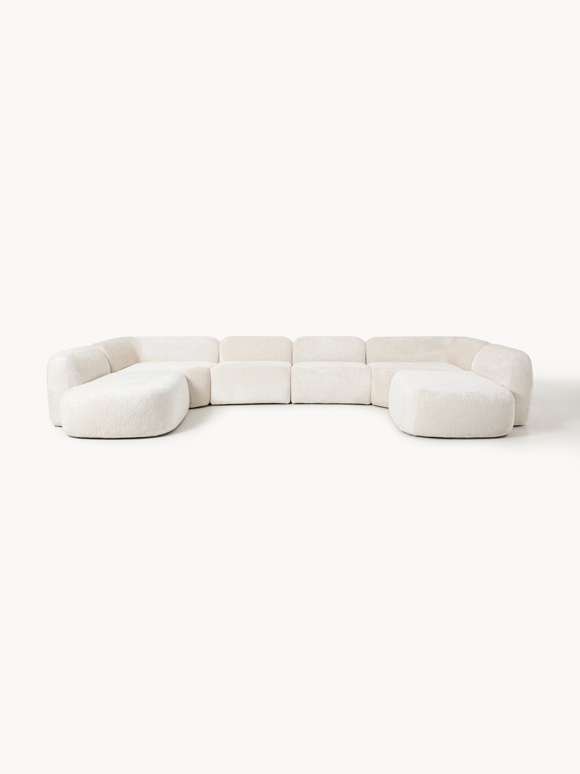 XL Modulares Teddy-Bouclé-Sofa Wolke