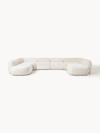 XL Modulares Teddy-Bouclé-Sofa Wolke