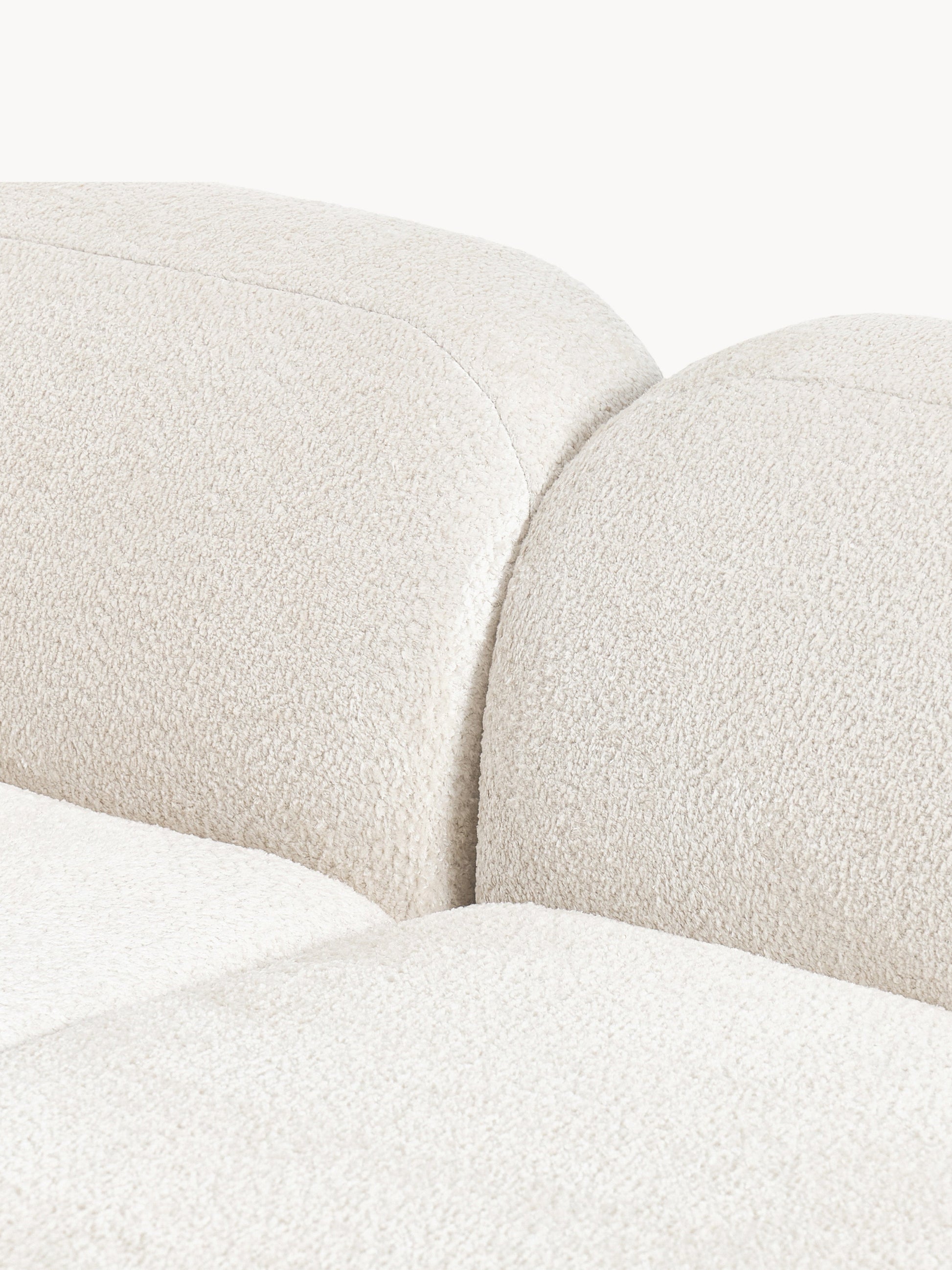 XL Modulares Teddy-Bouclé-Ecksofa Wolke mit Chaiselongue
