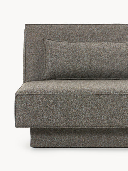 Bouclé-Schlafsofa David mit Stauraum