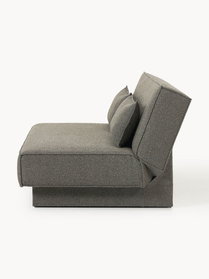 Bouclé-Schlafsofa David mit Stauraum