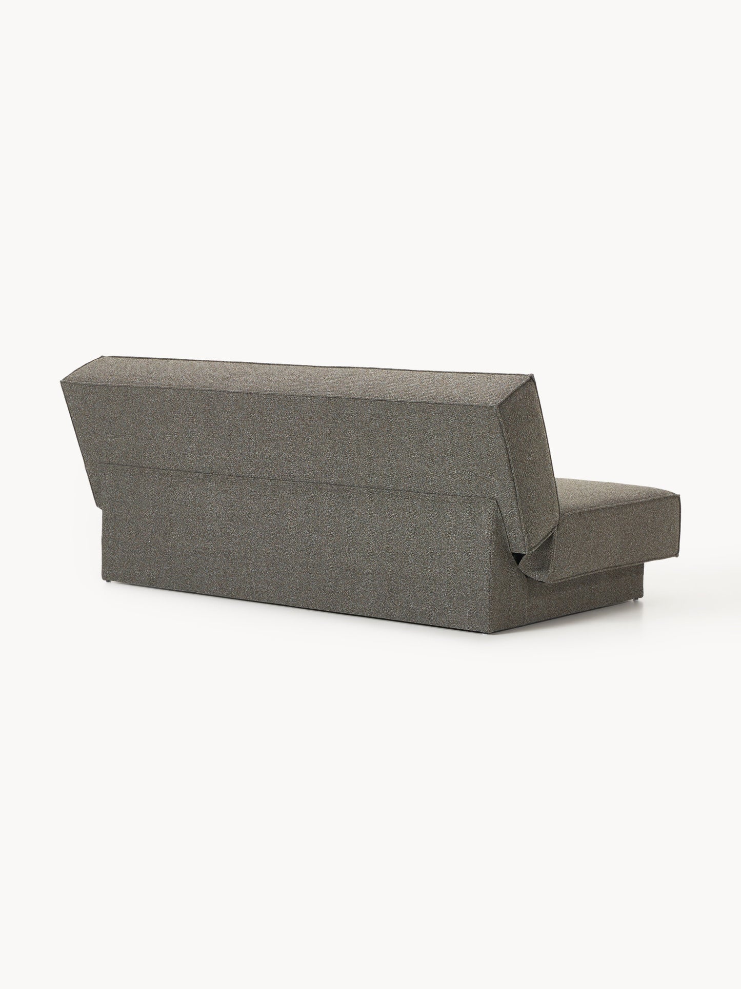 Bouclé-Schlafsofa David mit Stauraum