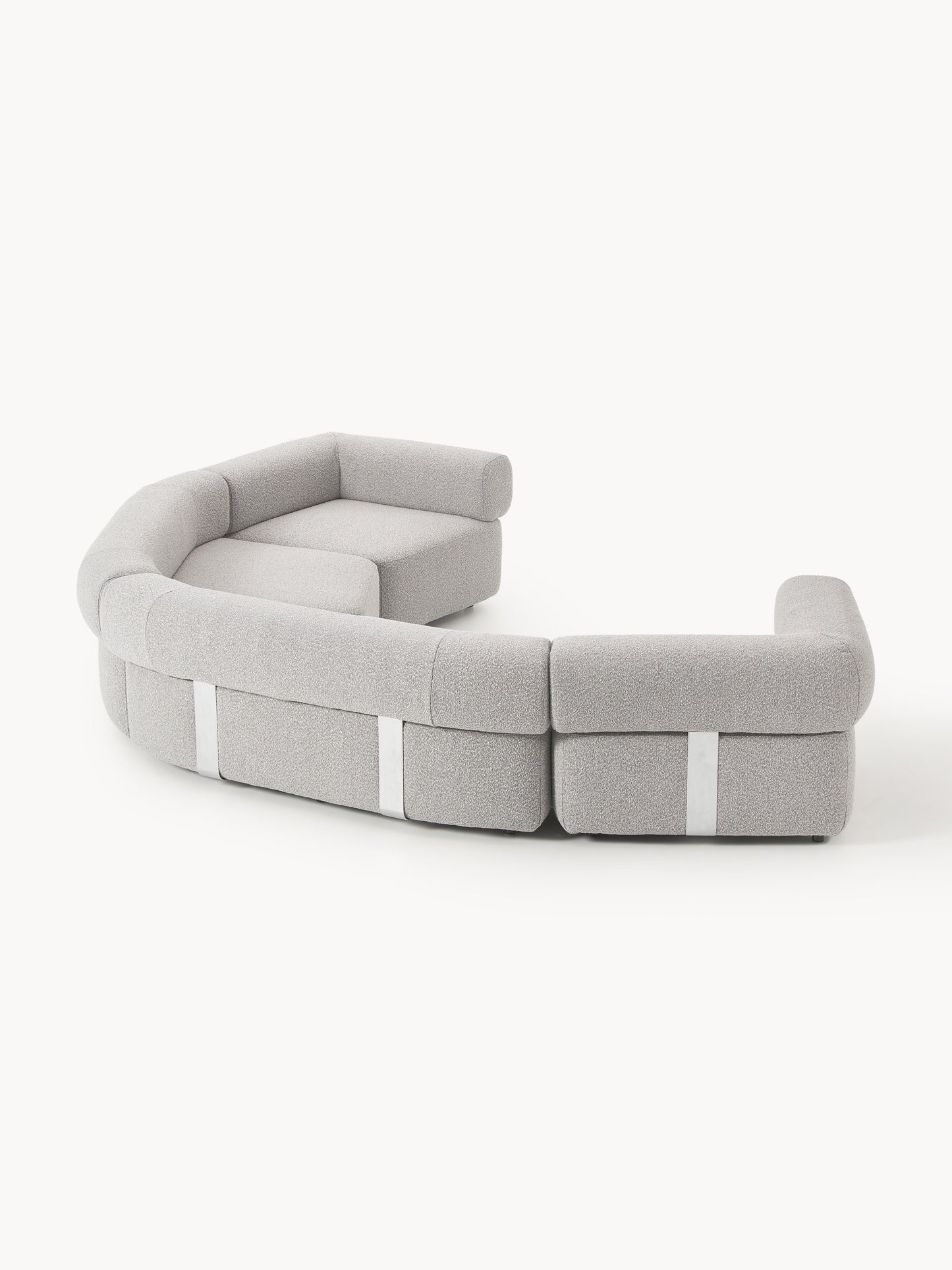 Großes modulares Bouclé-Sofa Anton