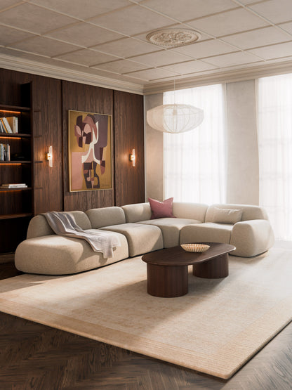 Modulares XL-Ecksofa Wolke mit Chaiselongue