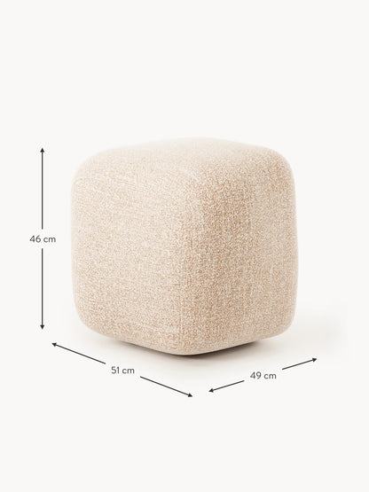 Hoher Bouclé-Sofa-Hocker Wolke