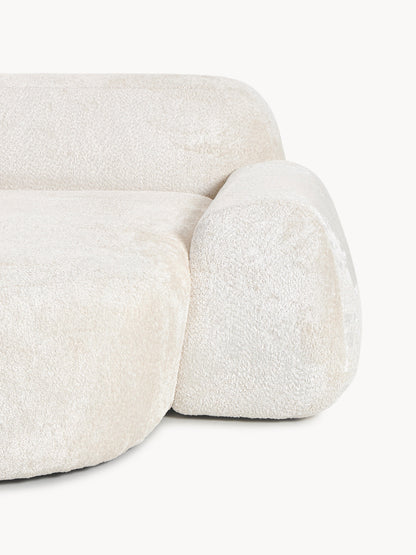 Modulares Teddy-Bouclé-Ecksofa Wolke (3-Sitzer)
