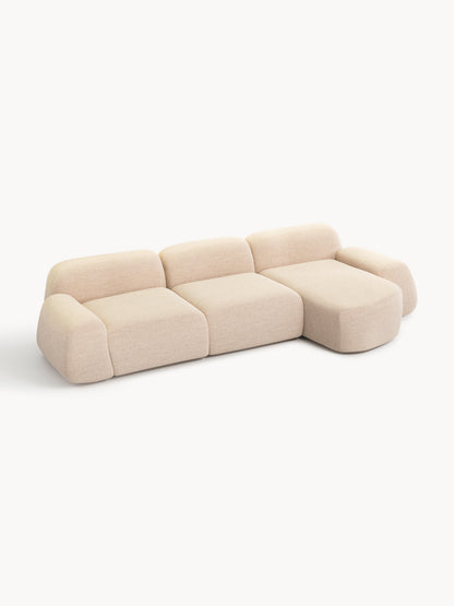 Modulares Bouclé-Ecksofa Wolke (4-Sitzer)